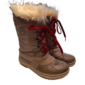 Sorel Tofino II Waterproof Winter Snow Boots Kids Youth Size 3 EUR 34 Cream Tan